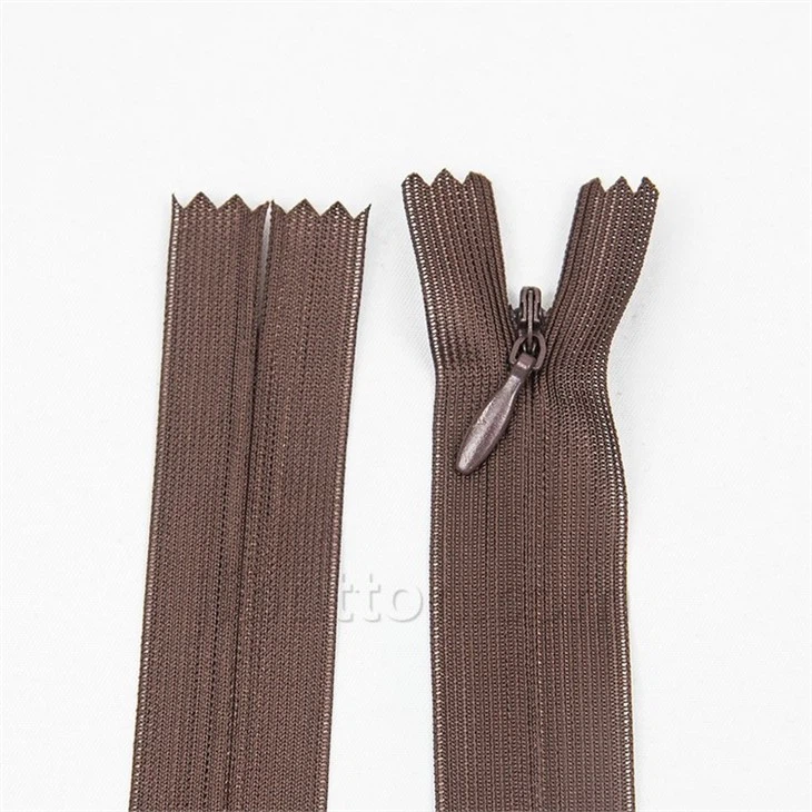 White Invisible Zipper