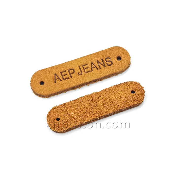Mini Debossing Leather Labels For Hat