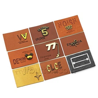 תיקון עור כובעים עם לוגו מתכת