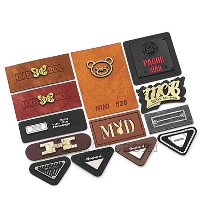 תיקון עור מכנסיים עם תג מתכת