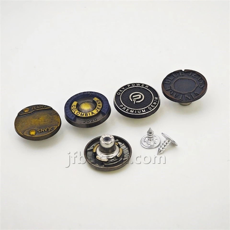 Denim Shank Button