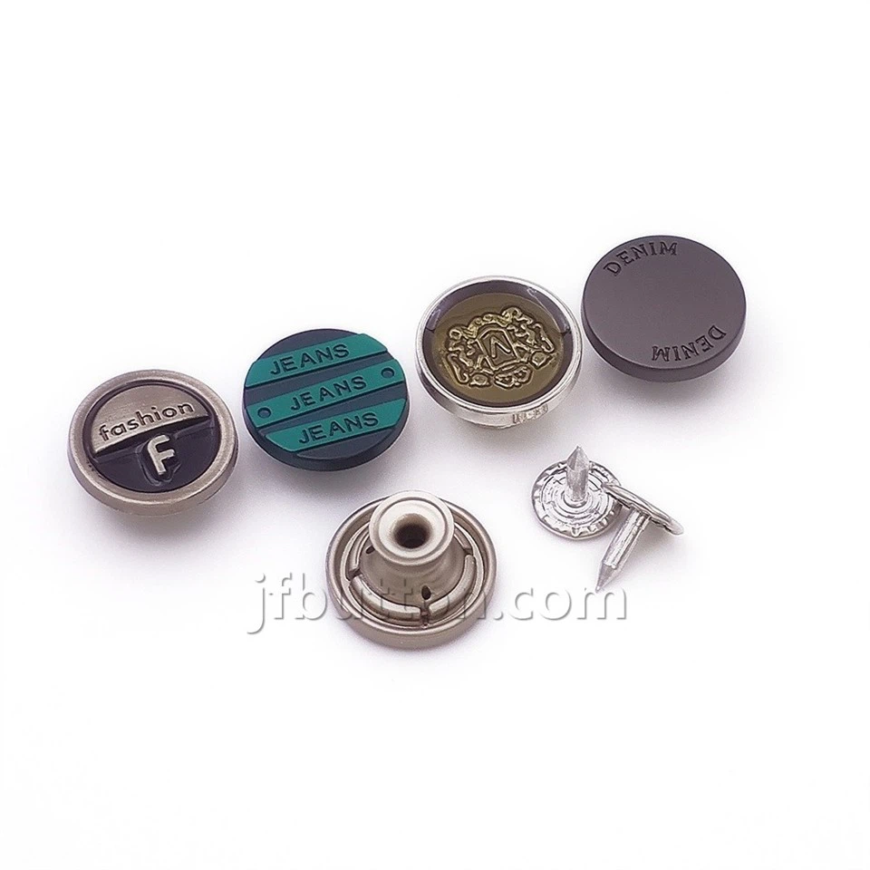 Silver Denim Buttons
